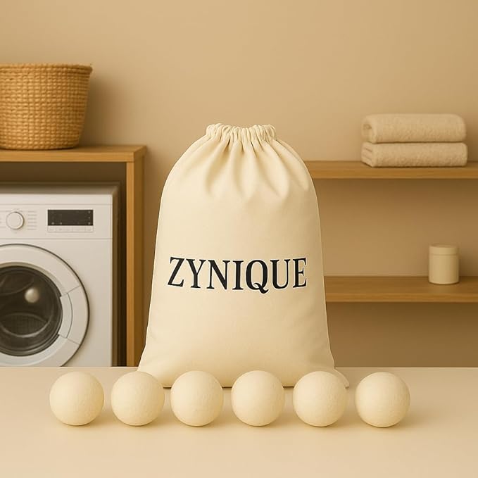 Wool Dryer Balls Pack of Six – Organic Reusable Laundry Softener Wool Dryer Balls