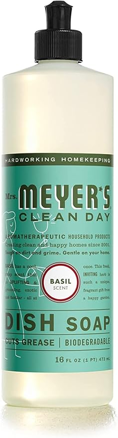 MRS. MEYER'S CLEAN DAY Dish Soap Variety (Lemon Verbena + Basil + Honeysuckle, 1CT