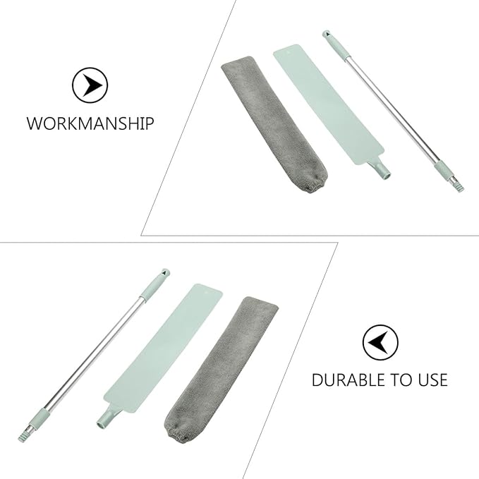 Extendable Microfiber Duster Brush for Home Dust Cleaning Flexible Long Handled Dust Cleaner Tool Under Couch and Narrow Gaps Reusable Household Removal Tool