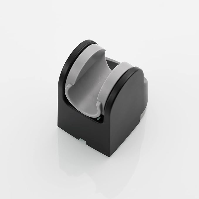 Tecmolog Black Shower Head Holder ABS Wall Mount Adjustable Angle Handheld Shower Bracket for Shower Head, ST01B