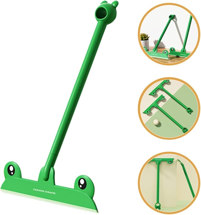 Cartoon Frog Glass Squeegee Shower Scraper, Home Window and Mirror Cleaner, Bathroom Shower Screen Wiper for Glass Doors