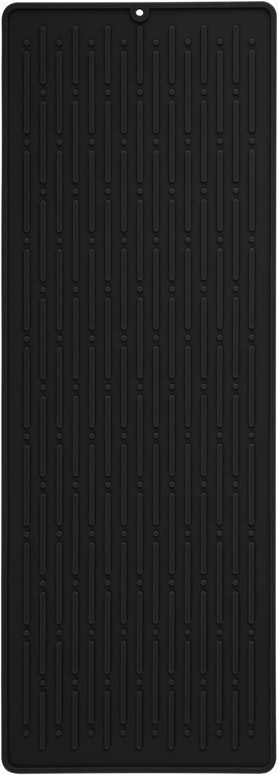 GeeRic Dish Drying Mats, Heat-resistant Silicone Mat for Kitchen Counter, Non-Slip Dish Dry Mat Dishwasher Safe Large, Black