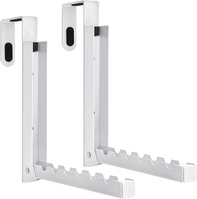 Coloch 2 Pack Over The Door Hanger for Cloth, Foldable Cloth Drying Rack Space Saving Coat Hanging Hook 6 Ridges Portable Towels Storage Hanger for Small Space, Bedroom, Bathroom