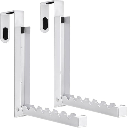 Coloch 2 Pack Over The Door Hanger for Cloth, Foldable Cloth Drying Rack Space Saving Coat Hanging Hook 6 Ridges Portable Towels Storage Hanger for Small Space, Bedroom, Bathroom