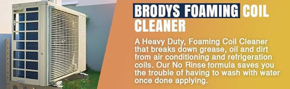 BRODYS Foaming AC Coil Cleaner - For A/C and Refrigeration Units - No Rinse Formula, Cleans and Deodorizes, Condenser Coils (18oz) (3 Pack)