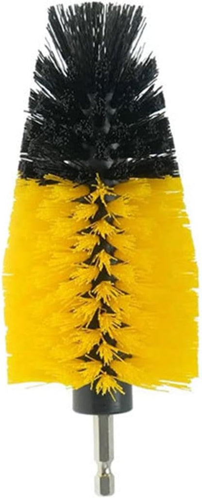 MagiDeal Car Wheel Cleaning Drill Brush Attachment Wheel Cleaner Brush Car Detailing Brush for Floor Mats Car Carpet, 17cm, Yellow