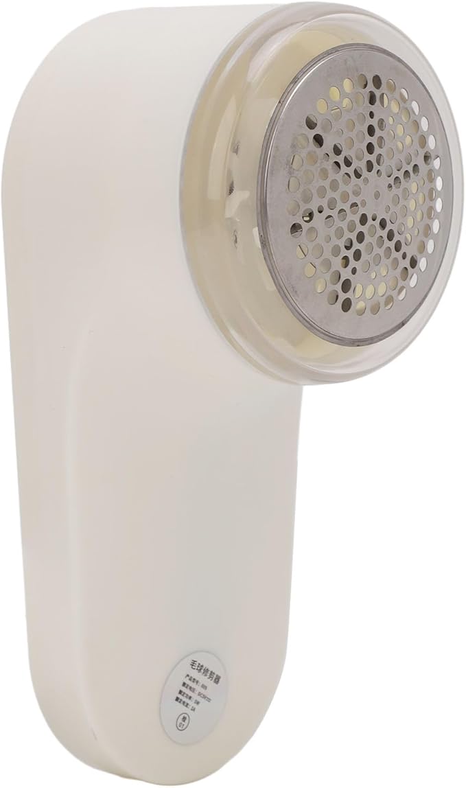 HEEPDD Fabric Shaver Electric Lint Remover with Digital Display, Lint Removers Digital Display, Heavy Duty ABS Plastic and Stainless Steel Vane/Wing for Clothes Furniture Sweater Couch (Cream White)