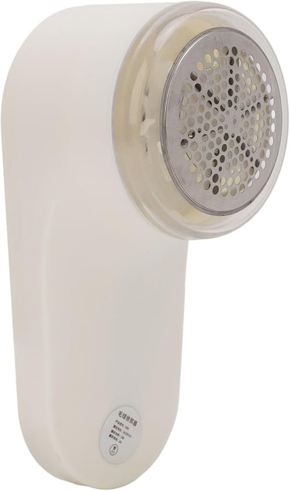 HEEPDD Fabric Shaver Electric Lint Remover with Digital Display, Lint Removers Digital Display, Heavy Duty ABS Plastic and Stainless Steel Vane/Wing for Clothes Furniture Sweater Couch (Cream White)