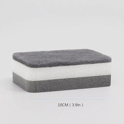 20pcs Sponge Scouring Pads Dish Washing Scrub Sponge Cleaning Scrubber Brush for Kitchen Garage Bathroom House Toilet Bowl Brush and (Grey, One Size), Gray