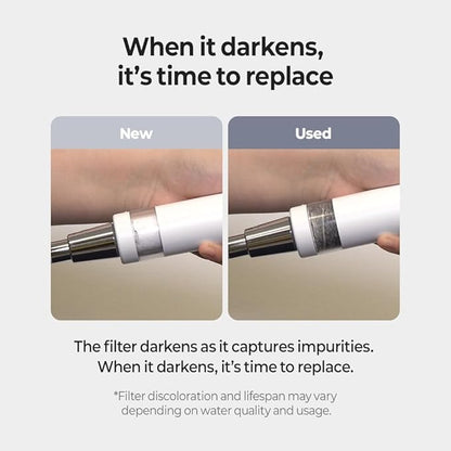 Dr.Piel Skincare Filtered Shower Head (Single Handheld Unit) - Dermatologist-Tested for Sensitive Skin & Brittle Hair - Dual Spray Modes with Clinically Proven Pore Cleansing