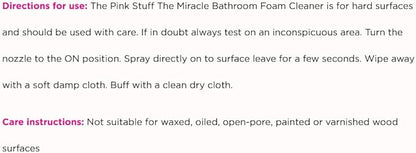 Stardrops - The Pink Stuff - Miracle Bathroom Foam Cleaner 750ml - Baths, Tiles, Soap Scum, Limescale, Streak Free (Pack of 2)