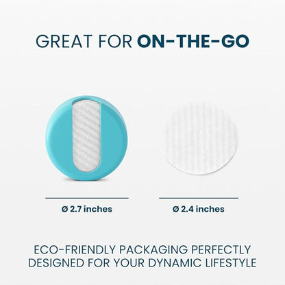 LastRound Reusable Makeup Remover Pads - 7 Washable Eco-Friendly Reusable Cotton Rounds for Face - Sustainable & Soft Cotton Face Pads for Facial Cleansing & Eye Makeup Removal - Travel Storage Case