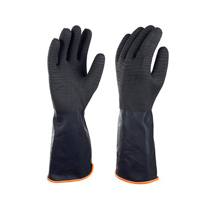 North Tower Chemical Resistant Gloves Rubber Heavy Duty Glove Work With Waterproof Gloves For Mens （14in,1 pair）