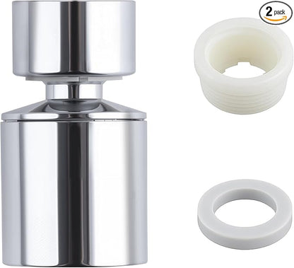 Swivel Faucet Aerator 360 Degree Twist Kitchen Sink Aerator Dual-Function Sink Sprayer Attachment Kitchen 55/64 Inch Female Thread Faucet Extender Splash-Proof