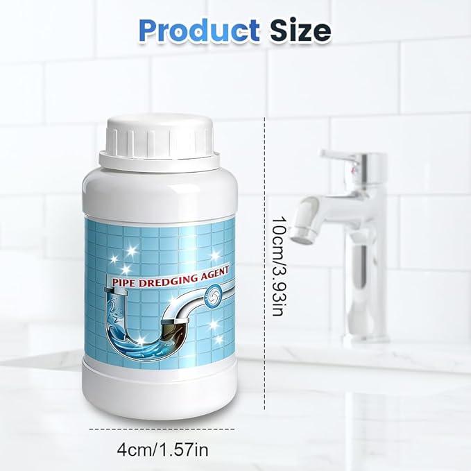 Drain Cleaner Powder, Powerful Sink Cleaner Powder Fast Foaming for Kitchen Toilet Pipeline Quick Cleaning Tool (1 Pcs)
