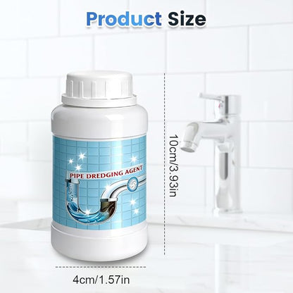 Drain Cleaner Powder, Powerful Sink Cleaner Powder Fast Foaming for Kitchen Toilet Pipeline Quick Cleaning Tool (2 Pcs)
