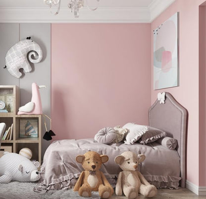 HeloHo Solid Light Pink Wallpaper 394"X15.7" Matte Textured Contact Wallpaper Peel and Stick Modern Self Adhesive Removable Wallpaper Waterproof Paper for Living Room Bedroom Decor