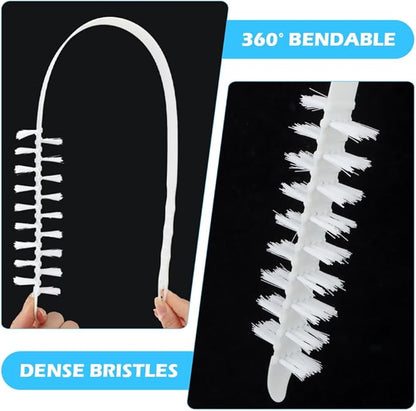 2PCS Washing Machine Cleaning Brush,Rolling Washing Machine Cleaning Brush,Washing Machine Cleaner Front Loader,Washing Machine Cleaning Tools with Storage Hook(23.23x5.51x1.38inch)