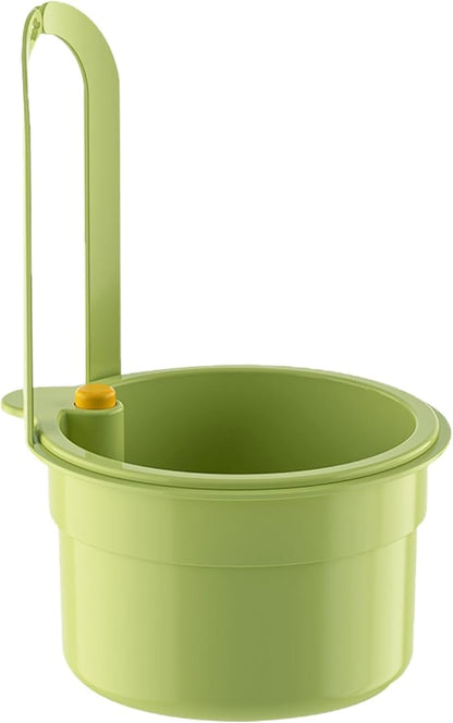 Hanging Food Waste Catcher for Sink, Sink Strainer Basket with Press Dumping, Self-Cleaning Design – Food Strainer for Sink, Faucet-Mounted Trash Catcher for Kitchen (Green)
