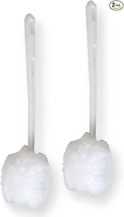 Amazon Brand | Ring King Toilet Bowl Mop for Deep Clean |Pack of 2 Long Plastic Handled Swab – 13 Inches Soft Toilet Brush for Dead Corner | Silk Scrubber for Toilet Bowl, Washbasin, Bathtub & Tiles