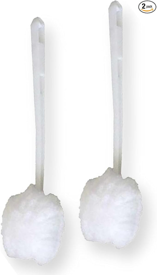Amazon Brand | Ring King Toilet Bowl Mop for Deep Clean |Pack of 2 Long Plastic Handled Swab – 13 Inches Soft Toilet Brush for Dead Corner | Silk Scrubber for Toilet Bowl, Washbasin, Bathtub & Tiles