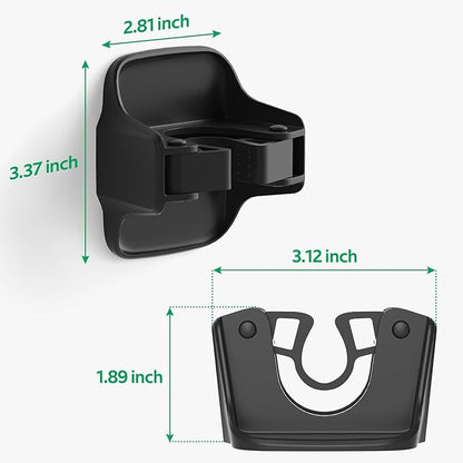 reliahom 5 Pack Broom Holder Wall Mount Mop Grippers No Drilling Self Adhesive Anti-Slip Mop Handle Hanger Dustpan and Broom Organizer Garage Storage Racks-Black