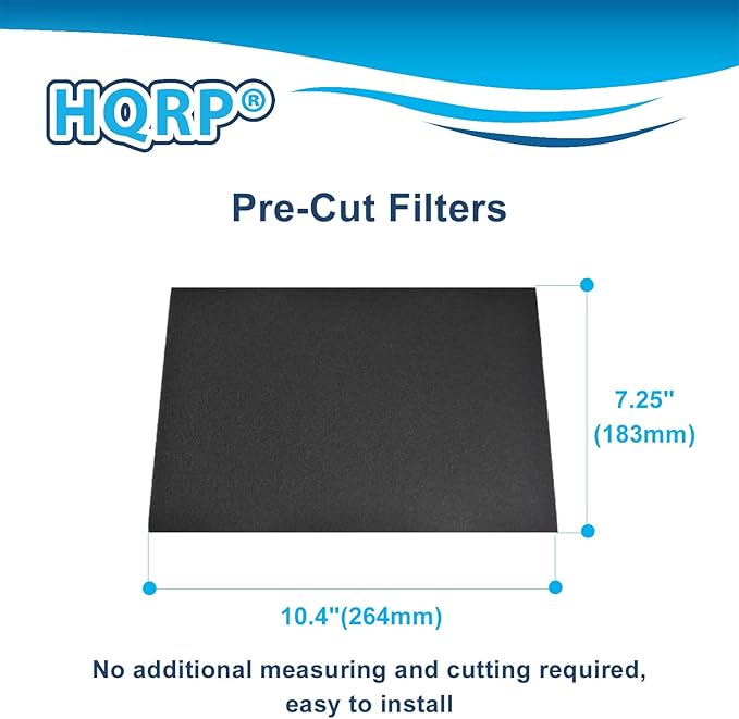 HQRP 2-Pack Activated Charcoal Filters Compatible with Kitchen Aid and Whirlpool Over the Range Microwave Hood Models W11213882 Replacement Air Filters for Microwave Oven