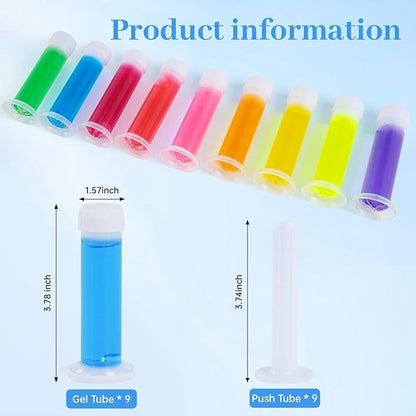 9 Pcs Toilet Gels 117 Count 9 Kinds of Scent Toilet Cleaner Bowl Gel Stamp Kit Toilets Stain Removal Cleaner Flower Stamps Air Freshener for Bathtubs Bathroom (9)