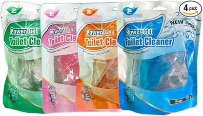 Hanging Dolphin Gel Toilet Bowl Cleaner Deodorizer Long-Lasting Fragrance Automatic Toilet Freshener for Odor Elimination & Stain Removal (Orange+Green+Pink+Blue 4 Pack)