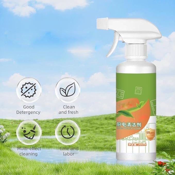 Electrolyzed Ion Kitchen Cleaner Spray - Multi-purpose Household and Kitchen Cleaning Spray,Multi-purpose Kitchen Grime Remover for Household Cleaning (2, 1 Bottle)