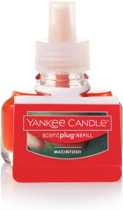 Yankee Candle ScentPlug Refill for Plug in Air Fresheners, Scented Oil Refills, Long Lasting Home Fragrance, Macintosh (Pack of 2)