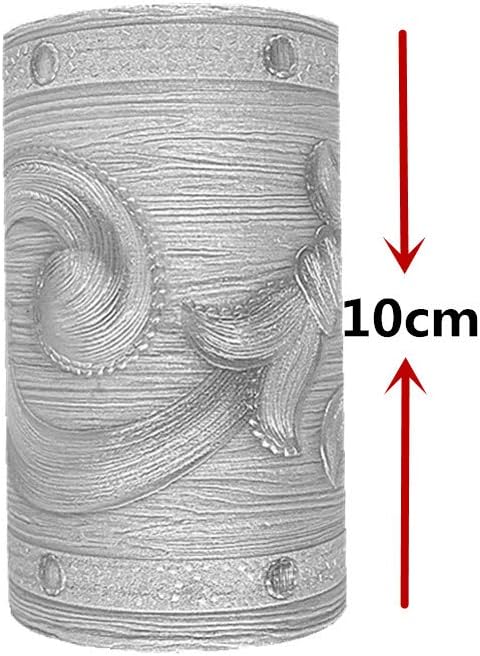 Silver Flower 3D Wallpaper Border Peel & Stick PVC Wall Covering Kitchen Bathroom Bedroom Tiles Decor Sticker,4 Inch by 16.5 Feet1