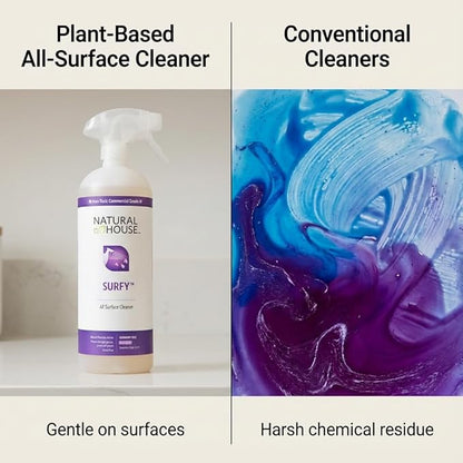 Natural House Surfy - Probiotic All-Purpose Cleaner Spray - Multi-Surface Formula - Plant-Based - Lavender Sage Scent - 32 oz