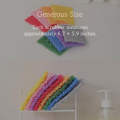 Korean Bubble Mesh Dish Scrubber, 8-Pack – Non-Scratch Kitchen Sponges, Quick-Drying Mesh Cleaning Cloths for Daily Dishwashing