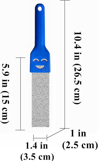 Pumice Stone Toilet Bowl Cleaner with Handle, Pumice Sticks Pumice Scouring Pad Powerfully Remove Hard Water Ring, Calcium Buildup, Cleaning Pool, Toilet, Kitchen Sink, Grill, Bathtubs, 5 Pack Blue