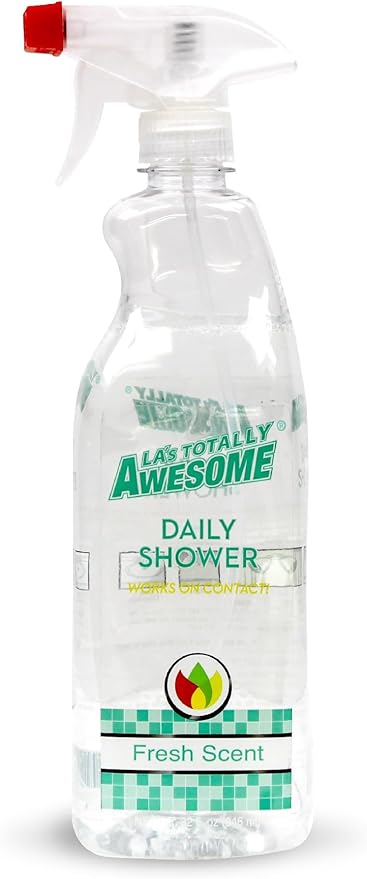 La's Totally Awesome Daily Shower Cleaner Spray, For Showers, Tubs and more, Plant-Derived Formula, 32 Fl Oz (Pack of 8)