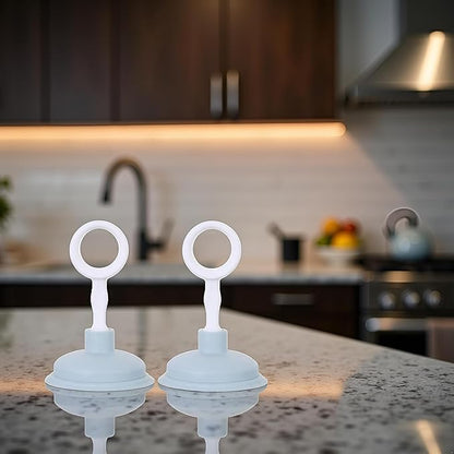 2 Pcs Blue Sink Plunger,Bathroom Small Drain Plunger Portable Kitchen Sink Drains Suction Cup Liquid Plumber Clog Remover Easy To Unclog,Drain Cleaning Equipment