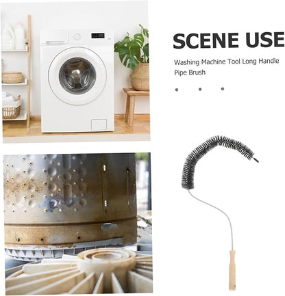 STOBAZA Long Handle Washing Machine Brush Soft Bristles for Deep Cleaning No Assembly Needed Fridge Dryer Vent