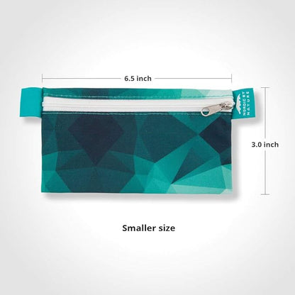 Nordic By Nature 4 Pack - Reusable Sandwich Bags Dishwasher Safe BPA Free - Durable Washable Quick Dry Cloth Baggies -Reusable Snack Bags School Lunches - Easy Open Zipper - (Turquoise)