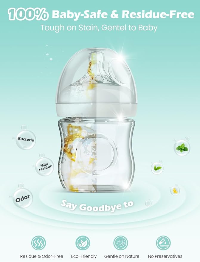 60PCS Official Detergent Cleaning Tablets: for Baby Brezza Grownsy Papablic Momfann Bottle Washer - Baby Bottle Washer Tablets for All Brands Bottles Washers Machines