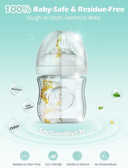 60PCS Official Detergent Cleaning Tablets: for Baby Brezza Grownsy Papablic Momfann Bottle Washer - Baby Bottle Washer Tablets for All Brands Bottles Washers Machines