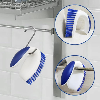 CELOX Stiff Bristle Brush for Cleaning, Hard Bristle Brush for Carpet Cleaning, Blue