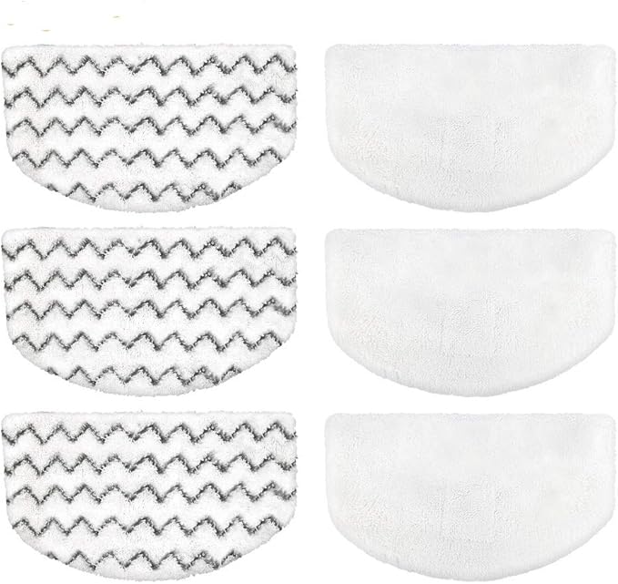 Steam Mop Replacement Pads for Bissell Powerfresh Steam Mop Pads Compatible with 1940 1440 1544 Series 19402 19404 19408 19409 1940a 1940f 1940q 1940t 1940w Washable Reusable Steam Mop Pad (6-PACK)