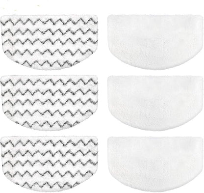 Steam Mop Replacement Pads for Bissell Powerfresh Steam Mop Pads Compatible with 1940 1440 1544 Series 19402 19404 19408 19409 1940a 1940f 1940q 1940t 1940w Washable Reusable Steam Mop Pad (6-PACK)