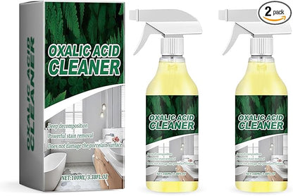 2 Bottle Oxalic Acid Cleaner, 100ml/3.38fl.oz, Multipurpose Stain Remover Spray for Bathroom