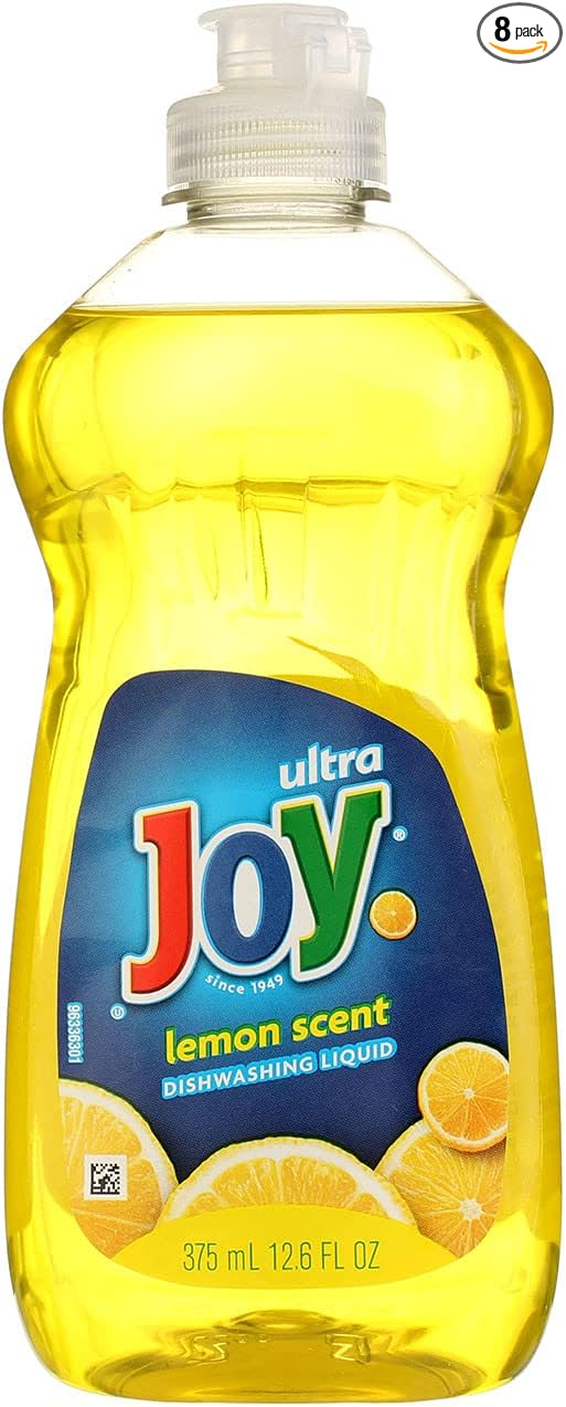 Joy Ultra Dishwashing Liquid, Lemon Scent 12.60 oz (Pack of 8)