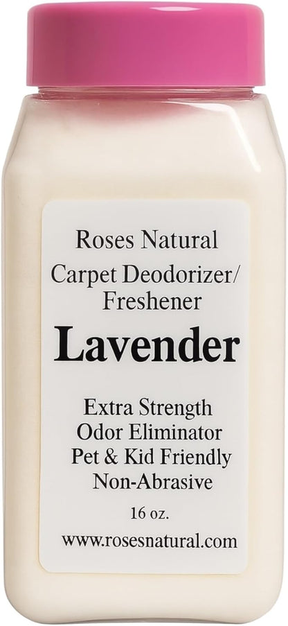 Lavender Carpet Deodorizer Powder – Long-Lasting Fresh Scent | Natural Odor Eliminator for Carpets, Rugs, Pet Beds & Mattresses | Pet & Kid Friendly, Non-Toxic