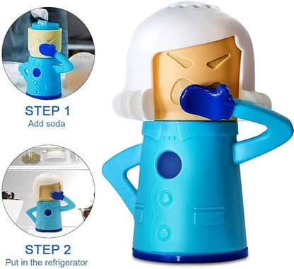 Angry Mama Microwave Cleaner, Cool Mama Fridge Odor Absorber Deodorizer Gift Boxed (Yellow)