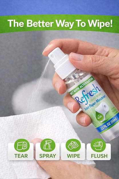 Refresh Liquid Wipe: Toilet Paper Spray (Original Spray, 2 Fl Oz (3 Pack))