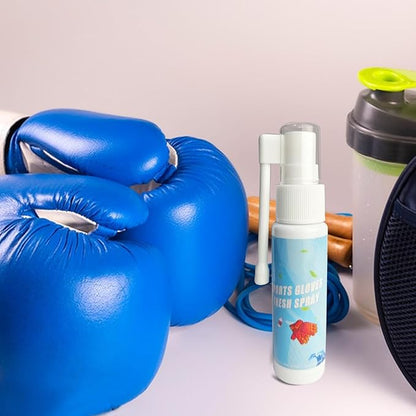 Boxing Glove Deodorizer 30ml, Gym Bag Freshener Spray for Work Boots, Athletic Gear, Gloves, Clothes, Helmets, Shoes, Hockey Equipment, Sports Use